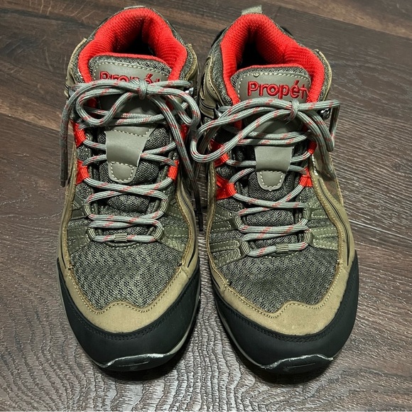 Propet Peak Walker Hiking Boots Womens Brown Leather Red Mesh Size 7.5 D(W) - Picture 2 of 7